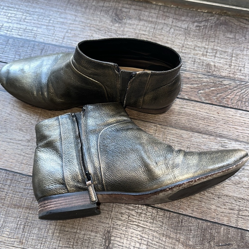 Antique gold Cole Hann leather boots size 11